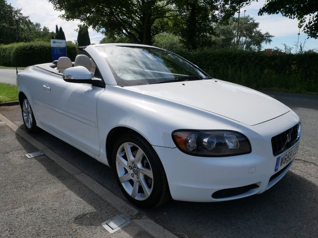 USED 2010 59 VOLVO C70 2.0D Ice White Convertible 2dr Diesel Manual (158 g/km, 134 bhp) CAM BELT CHANGED @ 68415 MILES