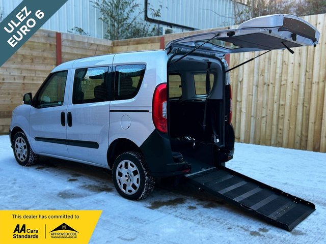 View our Fiat Doblo 3 Seat Petrol Wheelchair Accessible Disabled Access Vehicle WAV