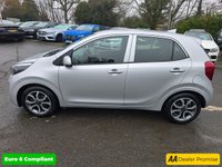 USED 2024 24 KIA PICANTO 1.0 DPi 3 Hatchback in silver with 15,300 miles, Euro 6 petrol Auto, Sat Nav, 8' Touchscreen, Reverse camera, Cruise control and Air conditioning. This 2024 Kia Picanto DPi 3 is a superb example, boasting a full dealership service history and having had only one owner from new. This compact and stylish hatchback is powered by an efficient 1.0L petrol engine, meeting Euro 6 emissions standards. For your peace of mind, it comes with a 3 month warranty and a full 12 months MOT will be provided on purchase. Inside, you'll find a host of convenient features designed to enhance your driving experience, including automatic air conditioning with c