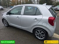 USED 2024 24 KIA PICANTO 1.0 DPi 3 Hatchback in silver with 15,300 miles, Euro 6 petrol Auto, Sat Nav, 8' Touchscreen, Reverse camera, Cruise control and Air conditioning. This 2024 Kia Picanto DPi 3 is a superb example, boasting a full dealership service history and having had only one owner from new. This compact and stylish hatchback is powered by an efficient 1.0L petrol engine, meeting Euro 6 emissions standards. For your peace of mind, it comes with a 3 month warranty and a full 12 months MOT will be provided on purchase. Inside, you'll find a host of convenient features designed to enhance your driving experience, including automatic air conditioning with c