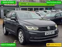 USED 2022 22 VOLKSWAGEN TIGUAN 1.4 TSI Life Plug-in Hybrid SUV Automatic in Grey with 63,500 miles, Euro 6, Adaptive cruise, Sat Nav, Front and Rear sensors and Reverse camera. This 2022 Volkswagen Tiguan TSI Life offers peace of mind with a 12 month MOT provided on purchase and a 3 month warranty.  This Euro 6 compliant, 1.4 litre petrol plug in hybrid is presented in the Life trim.  It comes equipped with a useful rear view camera that includes parking assistance, and for your comfort, it features 3 zone electronic climate control with independent rear air conditioning.  Long journeys are made easier with adaptive cruise control, and you can stay connected and entert
