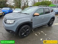 USED 2023 73 DACIA DUSTER 1.3 TCe Extreme SUV in Grey with 67,300 miles, Euro 6, Full main dealer history, 6 Speed Manual gearbox, Sat Nav, Heated Seats, Rear camera and more. This 2023 Dacia Duster TCe EXTREME is a standout example, boasting a full dealership service history and having had only one owner from new. This particular EXTREME trim model is equipped with a responsive 1.3L Petrol Engine, meeting Euro 6 emission standards. For your peace of mind, it comes with a 3 month warranty and a 12 month MOT provided on purchase. The vehicle has been meticulously maintained, with its last service recorded at 57,000 miles on 16th May 2026, ensuring its continued roadwor