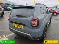 USED 2023 73 DACIA DUSTER 1.3 TCe Extreme SUV in Grey with 67,300 miles, Euro 6, Full main dealer history, 6 Speed Manual gearbox, Sat Nav, Heated Seats, Rear camera and more. This 2023 Dacia Duster TCe EXTREME is a standout example, boasting a full dealership service history and having had only one owner from new. This particular EXTREME trim model is equipped with a responsive 1.3L Petrol Engine, meeting Euro 6 emission standards. For your peace of mind, it comes with a 3 month warranty and a 12 month MOT provided on purchase. The vehicle has been meticulously maintained, with its last service recorded at 57,000 miles on 16th May 2026, ensuring its continued roadwor