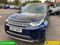 USED 2020 20 LAND ROVER DISCOVERY 3.0 SD V6 HSE SUV, Blue, 65,000 miles, Euro 6 ULEZ Diesel, Automatic ,4WD, Leather, Panoramic roof, Sat Nav, Rear camera, 20 Inch Alloys great spec. This 2020 Land Rover Discovery SD V6 HSE boasts a full dealership service history, with its last service completed on 13th January 2025 at 51,977 miles, ensuring excellent provenance. This capable seven seat, four wheel drive vehicle is powered by a 3.0 litre Euro 6 diesel engine, offering a compelling blend of performance and efficiency. Notable features include an electrically deployable towbar, a sliding front sunroof paired with a fixed rear panoramic roof, and the advanced Terrain Response