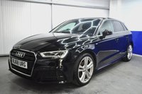 USED 2018 68 AUDI A3 1.0 TFSI 30 S line Sportback 5dr Petrol Manual Euro 6 (s/s) (116 ps) Satellite Navigation - Cruise Control - Car Play - Stunning Low Mileage A3 S Line Petrol!!