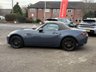 USED 2021 21 MAZDA MX-5 1.5 SKYACTIV-G R-Sport Convertible 2dr Petrol Manual Euro 6 (s/s) (132 ps) Finished in POLYMETAL GREY MET with sport LEATHER TRIM. This MX-5 is much more practical than you would expect of a sports car, with a reasonable boot and space for two adults. It is a great little sports car for the money with features that include, Sat Nav, DAB Radio, BOSE Speakers, Leather, Cruise control, B/Tooth, Remote Locking, Alloys and much more. Dealer Serviced at 4832 miles, 9822 miles, 19098 miles and on arrival at 26155 miles.