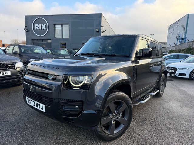 2023 72 Land Rover Defender 3.0 D250 MHEV X-Dynamic HSE SUV 5dr Diesel Auto 4WD Euro 6 (s/s) (250 ps)-1 Owner From New-Registered Jan 2023-Finished In Carpathian Grey Metallic With Two Tone Leather Upholstery-Black Styling-Sliding Panoramic Sunroof-Meridian Sound-Fixed Side Steps-Tow Bar-Heated Seats-Cooled Front Seats-Heated Steering Wheel-Bluetooth-Cruise Control-Satnav-Parking Sensors-Reverse Camera-360 Camera-DAB Radio-Apple Car Play-Dual Zone Climate Control