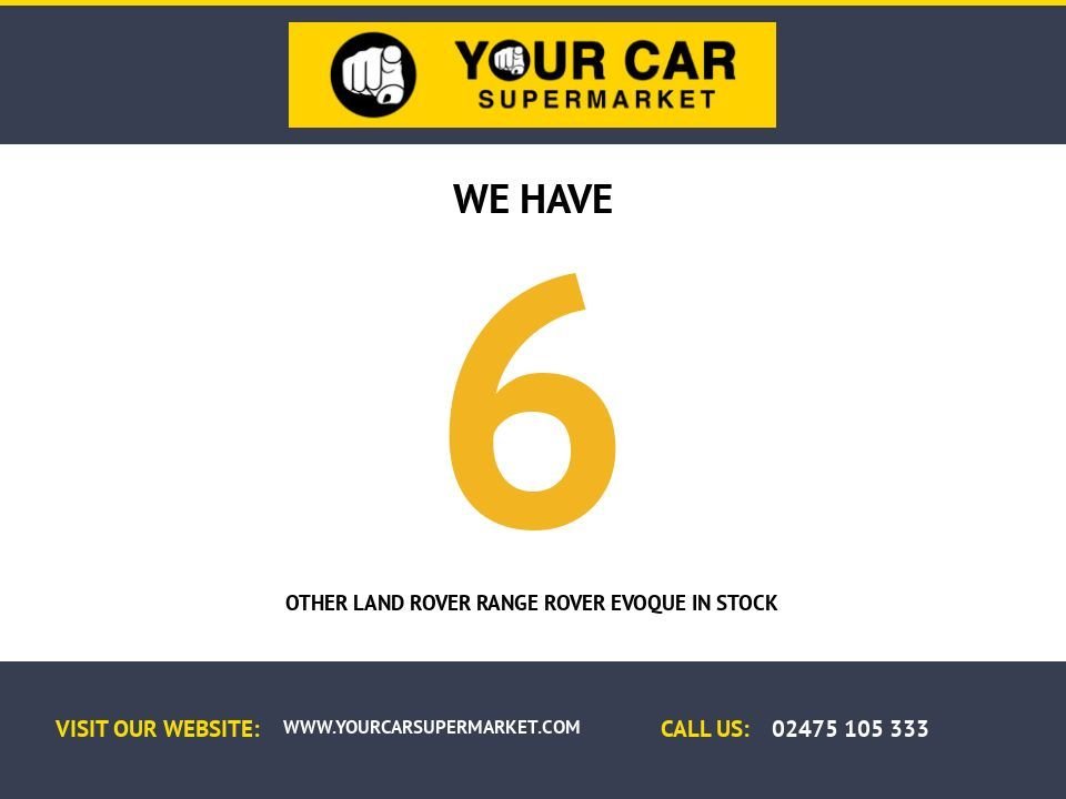 USED 2019 19 LAND ROVER RANGE ROVER EVOQUE 2.0 D240 R-Dynamic SE SUV 5dr Diesel Auto 4WD Euro 6 (s/s) (240 ps) 4 OWNERS