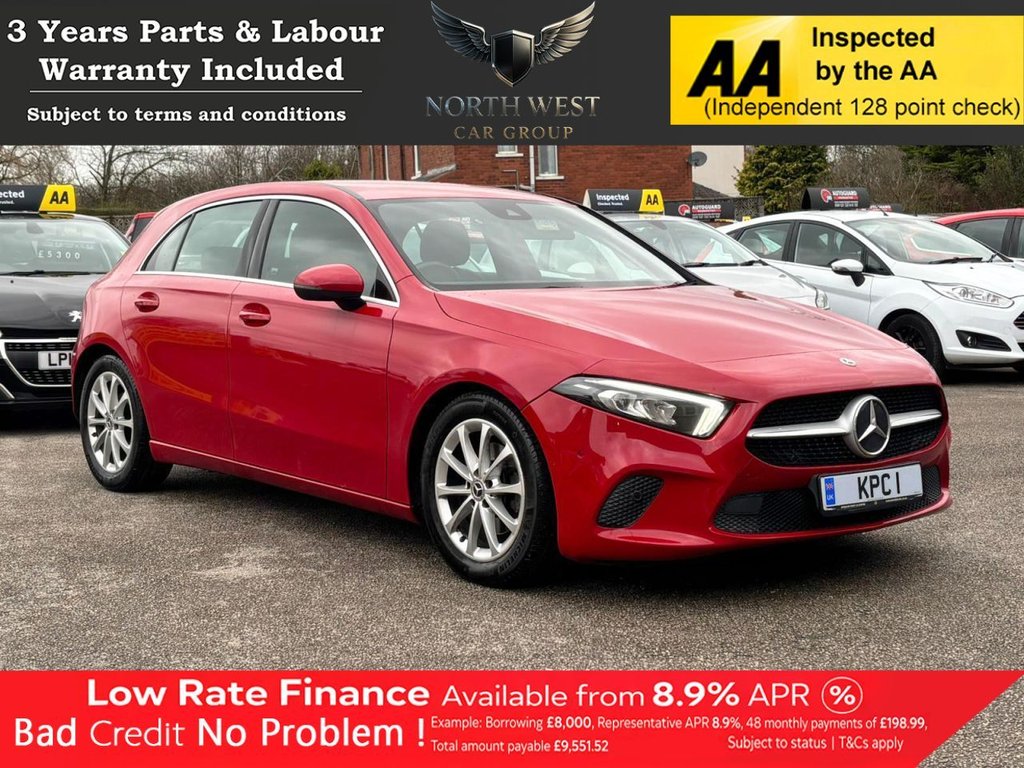 MERCEDES-BENZ A-CLASS 1.3 A200 Sport (Executive) Hatchback 5dr Petrol 7G-DCT Euro 6 (s/s) (163 ps) ***DRIVE AWAY TODAY*** NATIONWIDE PARTS & LABOUR WARRANTY INCLUDED + 12 MONTHS AA BREAKDOWN FREE LOW RATE FINANCE AVAILABLE INSTANT DECISION