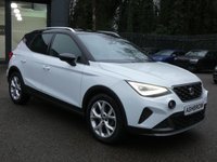 USED 2023 23 SEAT ARONA 1.0 TSI FR 5d 110 S/S FULL LINK FOR APPLE CARPLAY / ANDROID AUTO (GIVES YOU SAT NAV), WIRELESS PHONE CHARGER, REAR PARKING SENSORS, LED LIGHTS, AUTO LIGHTS & WIPERS, ELECTRIC FOLDING DOOR MIRRORS, CRUISE CONTROL & SPEED LIMITER, LANE ASSIST, DAB RADIO, BLUETOOTH PHONE & MEDIA, MANUAL 6 SPEED, TINTED GLASS, BLACK CONTRAST ROOF, ROOF RAILS, 17 INCH ALLOY WHEELS, FRONT FOG LIGHTS, SPORT SEATS, LEATHER FLAT BOTTOM MULTIFUNCTION STEERING WHEEL, 1 OWNER FROM NEW, SERVICE HISTORY
