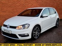 USED 2015 15 VOLKSWAGEN GOLF 2.0 TDI BlueMotion Tech R-Line Hatchback 5dr Diesel DSG Euro 5 (s/s) (150 ps) SAT NAV - &pound;35 TAX - 9 SERVICES - RARE MODEL