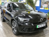 USED 2023 72 VOLVO XC40 Recharge Twin 78kWh Plus SUV 5dr Electric Auto AWD (408 ps) SAT NAV PART LEATHER HEATED SEATS CRUISE CONTROL PARKING SENSORS 1 OWNER FROM NEW SERVICE HISTORY WARRANTY