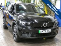 USED 2023 72 VOLVO XC40 Recharge Twin 78kWh Plus SUV 5dr Electric Auto AWD (408 ps) SAT NAV PART LEATHER HEATED SEATS CRUISE CONTROL PARKING SENSORS 1 OWNER FROM NEW SERVICE HISTORY WARRANTY