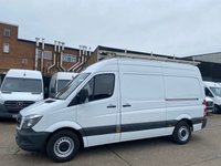USED 2017 17 MERCEDES-BENZ SPRINTER 2.1 314 CDI L2 H2 MWB RWD GLASS FRAIL WINDOW RACK CARRIER PANEL VAN 140BHP. EURO 6 ULEZ. PX 1 OWNER. GLASS RACK WINDOW FRAIL. EURO 6. PX