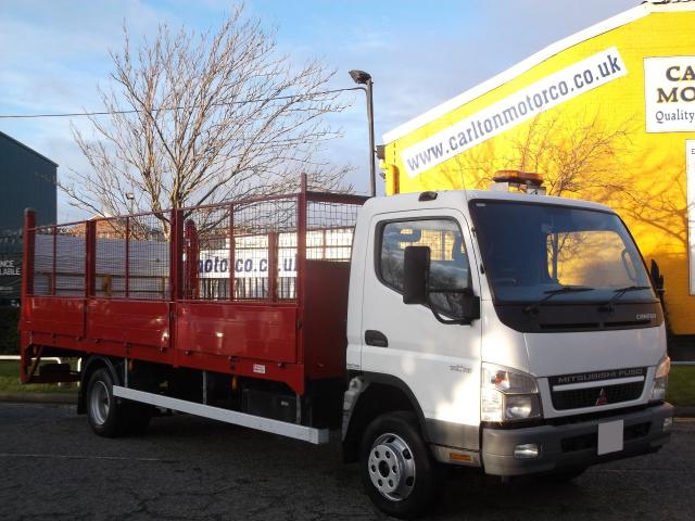 2010 10 Mitsubishi Fuso Canter 7C18 Dropside+ T/Lift Caged sides [ Low Mileage 18k ] Delivery T,B,A