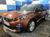 USED 2019 69 PEUGEOT 3008 1.5 BlueHDi GT Line Premium SUV 5dr Diesel Manual Euro 6 (s/s) (130 ps) A stunning example of this Ulez compliant diesel cross over finished in Sunset Copper complimented with 19" alloys .This car comes with full service history and is equipped with panoramic glass roof with sunroof ,front and rear parking sensors with reverse camera ,voice control system .Bluetooth connectivity ,Dab stereo with usb input ,heated front seat with massaging facility ,cruise control and speed limiter ,dual zone digital climate control ,electric tailgate ,auto lights and wipers ,power f