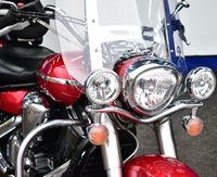 USED 2016 YAMAHA XVS1300 Midnight Star Beautiful Midnight Star in metallic red paint, 4 piece luggage, footboards, heal & toe gear change