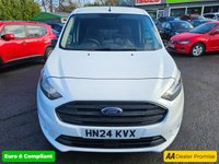 USED 2024 24 FORD TRANSIT CONNECT 1.5 230 EcoBlue Trend panel van, 18,100 miles, Euro 6 diesel, Manual, Air Con, Bluetooth, DAB radio. Final price plus VAT @ 20%! This 2024 Ford Transit Connect presents an exceptional ownership proposition with its remarkably low mileage of just 18,100 miles, a testament to its careful use by its single owner. This 1.5 230 EcoBlue Trend L2 Euro 6 (s/s) 5dr model, a 230 Trend variant with Trend trim, is powered by an efficient 1.5L Diesel Engine and meets Euro 6 emission standards. It comes with a 3 month warranty and a 12 month MOT provided on purchase, alongside a full service history, ensuring peace of mind. Notable fea