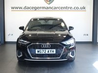 USED 2022 72 AUDI A3 2.0 TDI 35 Sport Sportback 5dr Diesel S Tronic Euro 6 (s/s) (150 ps) FULL AUDI MAIN DEALER SERVICE HISTORY + VIRTUAL COCKPIT DIGITAL DASH DISPLAY + SATELLITE NAVIGATION + APPLE CARPLAY / ANDROID AUTO + REAR VIEW CAMERA + BLUETOOTH CONNECTIVITY INCLUDING MEDIA STREAMING + AUTOMATIC HEADLIGHTS + DAB DIGITAL RADIO + DUAL ZONE CLIMATE CONTROL + AIR CONDITIONING + LANE ASSIST + LEATHER MULTIFUNCTIONAL LEATHER STEERING WHEEL WITH PADDLE SHIFT GEAR SELECT + VOICE COMMAND + KEYLESS START + PRIVACY GLASS + IN CAR ENTERTAINMENT WITH TOUCH SCREEN MEDIA DISPLAY