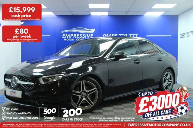 View our Mercedes-Benz A-Class 1.3 A200 AMG Line Saloon 4dr Petrol 7G-DCT Euro 6 (s/s) (163 ps)