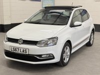 USED 2017 67 VOLKSWAGEN POLO 1.2 TSi Match Edition Panoramic Hatchback 5 Door Petrol Manual Euro 6 (s/s) (90 ps) 8 VW SERVICES TO 49,569 MILES