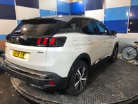 USED 2018 59 PEUGEOT 3008 1.6 BlueHDi GT Line SUV 5dr Diesel Manual Euro 6 (s/s) (120 ps) A nice clean example of this Euro 6 Ulez compliant family 5 d Suv finished in Pearlescent White complimented with 18" Diamond cut alloys .This vehicle comes with full service history and is equipped with front and rear parking sensors with reverse camera ,touch screen satellite navigation ,Voice control system ,cruise control and speed limiter ,part leather trim ,auto lights and wipers ,power folding mirrors ,Apple car play ,Android auto .Mirror link ,plus all the usual refinements and safety fe