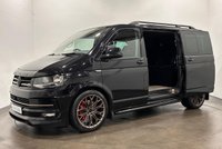 USED 2018 18 VOLKSWAGEN TRANSPORTER 2.0 BiTDI T32 BlueMotion Tech Highline Kombi Double Cab 5dr Diesel Manual FWD SWB Euro 6 (s/s) (204 ps) ABT Aerodynamic Body Styling, Side Bars, Alloy Wheels, Night Heater, Solar Roof Panel, 240 Volt Hook up, Rock "n" Roll Fold Flat Bed, 5 Belted Seats, R Design Heated Front Seats , Leather / Alcantara Upholstery