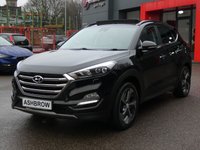 USED 2016 16 HYUNDAI TUCSON 1.6 T-GDi Premium SE 5d 4WD 177 S/S  PAN ROOF, SAT NAV, REAR CAMERA, FULL LEATHER, HEATED FRONT & REAR SEATS, VENTILATED FRONT SEATS, HEATED STEERING WHEEL, ELECTRIC TAILGATE, TOW BAR, ELECTRIC FRONT SEATS, FRONT & REAR PARKING SENSORS, BLIND SPOT MONITOR, LANE KEEP ASSIST, DAB RADIO, BLUETOOTH, MANUAL 6 SPEED, 4X4, LED LIGHTS, 19 INCH ALLOYS, PRIVACY GLASS, KEYLESS ENTRY, CRUISE CONTROL & SPEED LIMITER, RAIN & LIGHT SENSORS, FOLDING MIRRORS, CLIMATE CONTROL, AUX & USB, ISO FIX, ILLUMINATING VANITY MIRRORS, GOOD SERVICE HISTORY