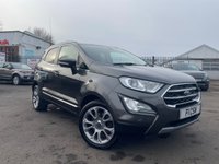 USED 2019 69 FORD ECOSPORT 1.0T EcoBoost GPF Titanium SUV 5dr Petrol Auto Euro 6 (s/s) (125 ps) NOW FOR SOMETHING A LITTLE DIFFERENT+FINISHED IN EXCLUSIVE GREY METALLIC BODY COLOUR+NICE LOW MILEAGE+SERVICE HISTORY+REAR PRIVACY GLASS+HALF LEATHER INTERIOR+SATELLITE NAVIGATION+PARK ASSIST+CLIMATE CONTROL+17 INCH ALLOY WHEELS+1 FULL YEARS MOT PRIOR TO COLLECTION+CALL NOW TO SPEAK WITH OUR EXPERIENCED SALES TEAM AND ARRANGE A VIEWING+DONT MISS OUT, THIS WONT HANG AROUND FOR LONG!!!!!!!!!!!!!!!!!!!!!!!!!!!!!!!!!!!!