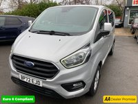 USED 2022 72 FORD TRANSIT CUSTOM Ford Transit Custom 2.0 320 EcoBlue Limited Crew Van, 57,000 miles, Euro 6, 6 Seater, 16' Alloys, A/C, F&R sensors. Final price plus VAT @ 20%! This 2022 Ford Transit Custom Limited is a standout example, having had only one owner since new. Powered by a 2.0L Diesel engine and meeting Euro 6 emission standards, this van offers a practical and efficient driving experience. It comfortably seats six people and comes with a 3 month warranty for your peace of mind. The MOT is valid until December 2026, ensuring its roadworthiness for years to come. Notable features include automatic headlights with a follow me home function, front and rear p