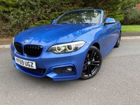 USED 2019 69 BMW 2 SERIES 2.0 220d M Sport Convertible 2dr Diesel Auto Euro 6 (s/s) (190 ps) JUST 32,000 MILES FROM NEW - M SPORT - 220D 190BHP - NAVIGATION MEDIA - HEATED LEATHER SEATS - MODERN & STYLISH
