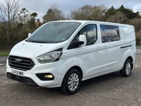 USED 2023 72 FORD TRANSIT CUSTOM 2.0 320 EcoBlue Limited Crew Van Double Cab 5dr Diesel Manual L2 H1 Euro 6 (s/s) (130 ps) 