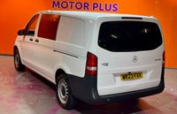 USED 2023 23 MERCEDES-BENZ VITO 2.0 114 CDI Progressive Crew Van Double Cab 5dr Diesel G-Tronic RWD L2 Euro 6 (s/s) (LWB) (136 ps) One Owner. LWB. Artico Leather