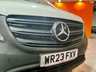 USED 2023 23 MERCEDES-BENZ VITO 2.0 114 CDI Progressive Crew Van Double Cab 5dr Diesel G-Tronic RWD L2 Euro 6 (s/s) (LWB) (136 ps) One Owner. LWB. Artico Leather