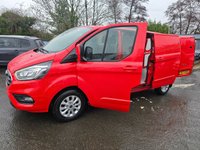 USED 2022 72 FORD TRANSIT CUSTOM Red 2.0 EcoBlue Limited Euro 6 panel, 49,600 miles, ULEZ compliant, Automatic, Sat Nav, A/C, F&R Sensors + Camera, Alloys Final price plus VAT @ 20%! This 2022 Ford Transit Custom 320 Limited van boasts a full service history, with its last service completed at 47,808 miles on 14 November 2025, and has had only one owner from new. This Euro 6 compliant 2.0 litre EcoBlue diesel automatic L2 H1 model comes with a 3 month warranty and a 12 month MOT provided on purchase. It features a wealth of notable equipment including a fixed rear view camera with front and rear parking assistance, trailer tow attachments with a towbar, and the ICE Feature P