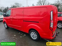 USED 2022 72 FORD TRANSIT CUSTOM Red 2.0 EcoBlue Limited Euro 6 panel, 49,600 miles, ULEZ compliant, Automatic, Sat Nav, A/C, F&R Sensors + Camera, Alloys Final price plus VAT @ 20%! This 2022 Ford Transit Custom 320 Limited van boasts a full service history, with its last service completed at 47,808 miles on 14 November 2025, and has had only one owner from new. This Euro 6 compliant 2.0 litre EcoBlue diesel automatic L2 H1 model comes with a 3 month warranty and a 12 month MOT provided on purchase. It features a wealth of notable equipment including a fixed rear view camera with front and rear parking assistance, trailer tow attachments with a towbar, and the ICE Feature P