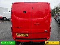 USED 2022 72 FORD TRANSIT CUSTOM Red 2.0 EcoBlue Limited Euro 6 panel, 49,600 miles, ULEZ compliant, Automatic, Sat Nav, A/C, F&R Sensors + Camera, Alloys Final price plus VAT @ 20%! This 2022 Ford Transit Custom 320 Limited van boasts a full service history, with its last service completed at 47,808 miles on 14 November 2025, and has had only one owner from new. This Euro 6 compliant 2.0 litre EcoBlue diesel automatic L2 H1 model comes with a 3 month warranty and a 12 month MOT provided on purchase. It features a wealth of notable equipment including a fixed rear view camera with front and rear parking assistance, trailer tow attachments with a towbar, and the ICE Feature P