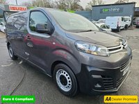 USED 2022 22 CITROEN DISPATCH Grey 1.5 BlueHDi Euro 6 panel van, 59,999 miles, ULEZ compliant, 6-speed Manual, A/C, Bluetooth, 7in Touchscreen, DAB. Final Price Plus VAT @ 20%! This 2022 Citroen Dispatch van boasts a single owner and a recent service in June 2024 at 33,841 miles, offering excellent provenance.  This Enterprise Pro M derivative features a 1.5 litre BlueHDi diesel engine, meeting Euro 6 emission standards.  It comes equipped with a 7in colour touchscreen incorporating Citroen Connect DAB Radio, Android Auto, Apple CarPlay, and Bluetooth, alongside a Visibility Pack for automatic headlights and air conditioning for driver comfort.  With an impressive fuel