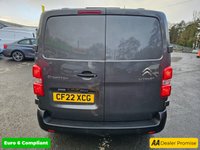 USED 2022 22 CITROEN DISPATCH Grey 1.5 BlueHDi Euro 6 panel van, 59,999 miles, ULEZ compliant, 6-speed Manual, A/C, Bluetooth, 7in Touchscreen, DAB. Final Price Plus VAT @ 20%! This 2022 Citroen Dispatch van boasts a single owner and a recent service in June 2024 at 33,841 miles, offering excellent provenance.  This Enterprise Pro M derivative features a 1.5 litre BlueHDi diesel engine, meeting Euro 6 emission standards.  It comes equipped with a 7in colour touchscreen incorporating Citroen Connect DAB Radio, Android Auto, Apple CarPlay, and Bluetooth, alongside a Visibility Pack for automatic headlights and air conditioning for driver comfort.  With an impressive fuel