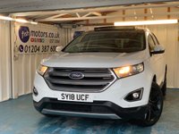 USED 2018 18 FORD EDGE 2.0 TDCi Titanium SUV 5dr Diesel Powershift AWD Euro 6 (s/s) (210 ps)+2 KEYS+2 FORMER KEEPERS+NAV+HISTORY+FULL LEATHER SEATS+PARK CONTROL+DAB+MEDIA+PANORAMIC SUNROOF+20
