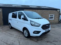USED 2022 72 FORD TRANSIT CUSTOM 2.0 300 EcoBlue Limited Crew Van Double Cab 5dr Diesel Manual L2 H1 Euro 6 (s/s) (130 ps) Immaculate 1 owner from new example