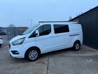 USED 2022 72 FORD TRANSIT CUSTOM 2.0 300 EcoBlue Limited Crew Van Double Cab 5dr Diesel Manual L2 H1 Euro 6 (s/s) (130 ps) Immaculate 1 owner from new example