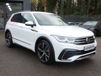 USED 2021 21 VOLKSWAGEN TIGUAN 1.5 TSI R-Line 5d DSG 150 S/S SAT NAV, VIRTUAL COCKPIT, HEATED FRONT SEATS & STEERING WHEEL, APP-CONNECT FOR APPLE CARPLAY / ANDROID AUTO, DSG AUTOMATIC GEARBOX, ADAPTIVE CRUISE CONTROL, LANE ASSIST, DAB RADIO, BLUETOOTH, RONT & REAR PARKING SENSORS WITH DISPLAY, PARK ASSIST, 20 INCH ALLOY WHEELS, PART LEATHER INTERIOR, ELECTRIC FOLDING MIRRORS, KEYLESS ENTRY & START, ADJUSTABLE DRIVING MODES, LEATHER TIPTRONIC FLAT BOTTOM MFSW, 1 OWNER FROM NEW, SERVICE HISTORY