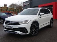 USED 2021 21 VOLKSWAGEN TIGUAN 1.5 TSI R-Line 5d DSG 150 S/S SAT NAV, VIRTUAL COCKPIT, HEATED FRONT SEATS & STEERING WHEEL, APP-CONNECT FOR APPLE CARPLAY / ANDROID AUTO, DSG AUTOMATIC GEARBOX, ADAPTIVE CRUISE CONTROL, LANE ASSIST, DAB RADIO, BLUETOOTH, RONT & REAR PARKING SENSORS WITH DISPLAY, PARK ASSIST, 20 INCH ALLOY WHEELS, PART LEATHER INTERIOR, ELECTRIC FOLDING MIRRORS, KEYLESS ENTRY & START, ADJUSTABLE DRIVING MODES, LEATHER TIPTRONIC FLAT BOTTOM MFSW, 1 OWNER FROM NEW, SERVICE HISTORY