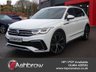 USED 2021 21 VOLKSWAGEN TIGUAN 1.5 TSI R-Line 5d DSG 150 S/S SAT NAV, VIRTUAL COCKPIT, HEATED FRONT SEATS & STEERING WHEEL, APP-CONNECT FOR APPLE CARPLAY / ANDROID AUTO, DSG AUTOMATIC GEARBOX, ADAPTIVE CRUISE CONTROL, LANE ASSIST, DAB RADIO, BLUETOOTH, RONT & REAR PARKING SENSORS WITH DISPLAY, PARK ASSIST, 20 INCH ALLOY WHEELS, PART LEATHER INTERIOR, ELECTRIC FOLDING MIRRORS, KEYLESS ENTRY & START, ADJUSTABLE DRIVING MODES, LEATHER TIPTRONIC FLAT BOTTOM MFSW, 1 OWNER FROM NEW, SERVICE HISTORY