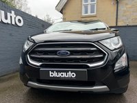 USED 2018 18 FORD ECOSPORT 1.0T EcoBoost Titanium SUV 5dr Petrol Manual Euro 6 (s/s) (125 ps) Climate control A/C, Satellite navigation, Bluetooth connectivity for calls and music, Voice control, USB  input, Heated front screen, Power folding wingmirrors, Rear privacy glass, DAB radio, LED daytime running lights, Rear parking sensors, Rear parking camera, Apple Carplay, Android Auto, Keyless Start.