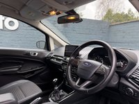 USED 2018 18 FORD ECOSPORT 1.0T EcoBoost Titanium SUV 5dr Petrol Manual Euro 6 (s/s) (125 ps) Climate control A/C, Satellite navigation, Bluetooth connectivity for calls and music, Voice control, USB  input, Heated front screen, Power folding wingmirrors, Rear privacy glass, DAB radio, LED daytime running lights, Rear parking sensors, Rear parking camera, Apple Carplay, Android Auto, Keyless Start.