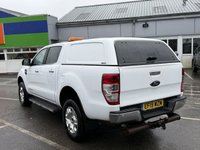 USED 2019 19 FORD RANGER 2.2 TDCi Limited 1 Pickup Double Cab 4dr Diesel Auto 4WD Euro 5 (160 ps) This 2019 Ford Ranger boasts an MOT valid until August 2026, offering peace of mind for the coming years. This 2.2 TDCi Limited 1 Pickup Double Cab is equipped with a robust 2.2 litre diesel engine and a four wheel drive system, making it a capable choice for various tasks. The automatic transmission ensures a smooth driving experience, while its impressive 3500 kg towing weight capability highlights its utility for hauling. The Limited 1 trim level signifies a well appointed vehicle.