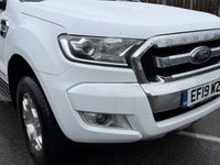 USED 2019 19 FORD RANGER 2.2 TDCi Limited 1 Pickup Double Cab 4dr Diesel Auto 4WD Euro 5 (160 ps) This 2019 Ford Ranger boasts an MOT valid until August 2026, offering peace of mind for the coming years. This 2.2 TDCi Limited 1 Pickup Double Cab is equipped with a robust 2.2 litre diesel engine and a four wheel drive system, making it a capable choice for various tasks. The automatic transmission ensures a smooth driving experience, while its impressive 3500 kg towing weight capability highlights its utility for hauling. The Limited 1 trim level signifies a well appointed vehicle.