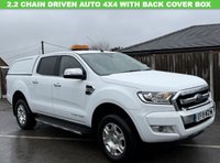USED 2019 19 FORD RANGER 2.2 TDCi Limited 1 Pickup Double Cab 4dr Diesel Auto 4WD Euro 5 (160 ps) This 2019 Ford Ranger boasts an MOT valid until August 2026, offering peace of mind for the coming years. This 2.2 TDCi Limited 1 Pickup Double Cab is equipped with a robust 2.2 litre diesel engine and a four wheel drive system, making it a capable choice for various tasks. The automatic transmission ensures a smooth driving experience, while its impressive 3500 kg towing weight capability highlights its utility for hauling. The Limited 1 trim level signifies a well appointed vehicle.